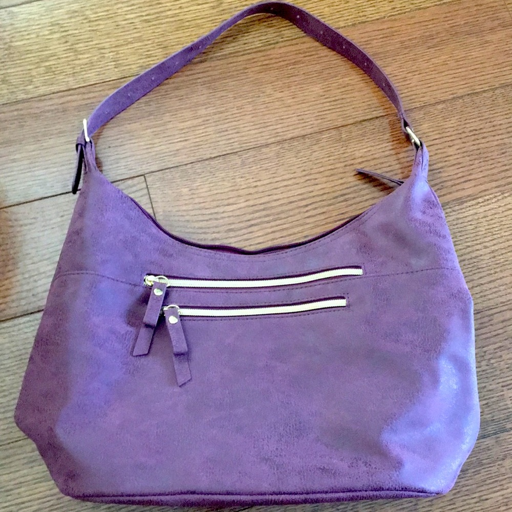 Suede hand bag